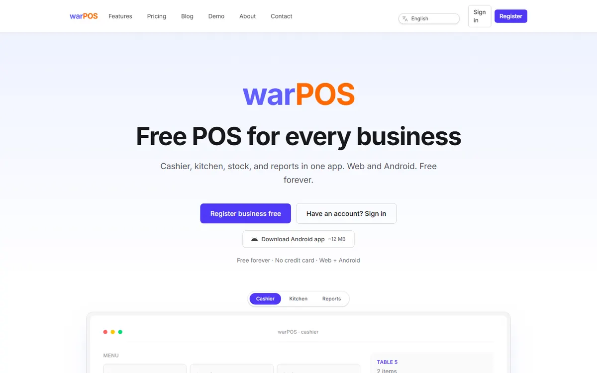 warPOS website